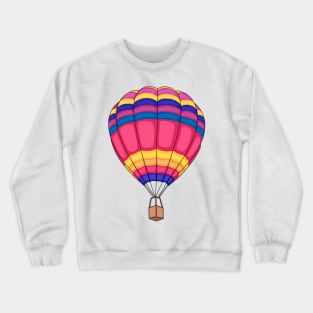 Hot air balloon cartoon illustration Crewneck Sweatshirt